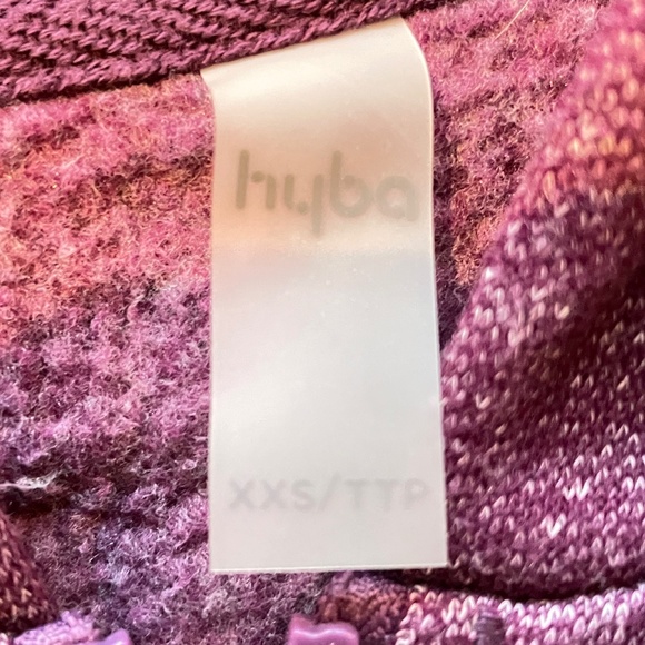EUC Hyba Side Rib Zip Hoodie in Purple Size XXS - Picture 5 of 5